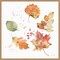 Falling Leaves I by Katrina Pete 22-in. W x 22-in. H. Canvas Wall Art Print Framed in Natural